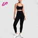 black seamless gym leggings